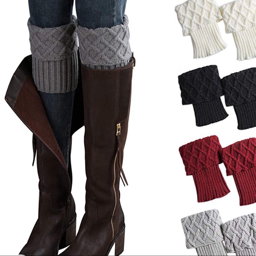 Crochet Knitted Boot Cuff Topper